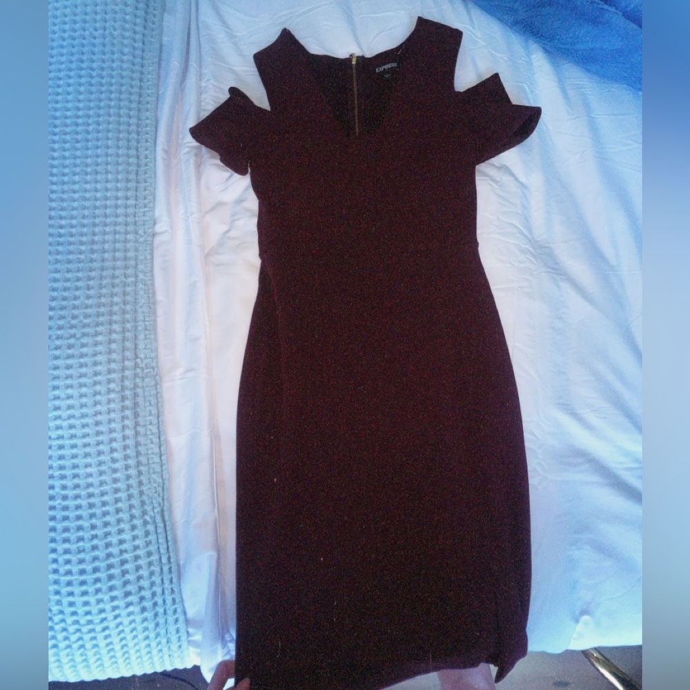 Express Mid-length burgundy dress